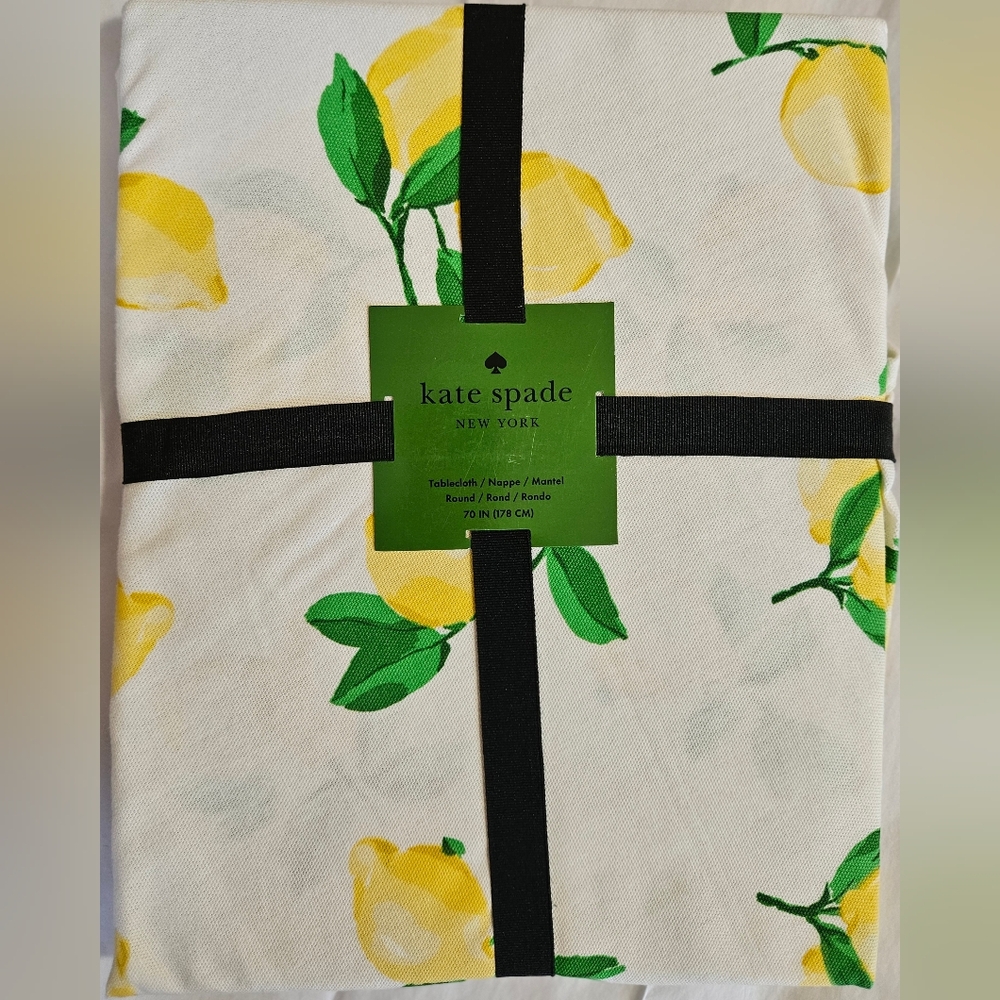 Kate Spade New York Lemon Tablecloth 70" Round